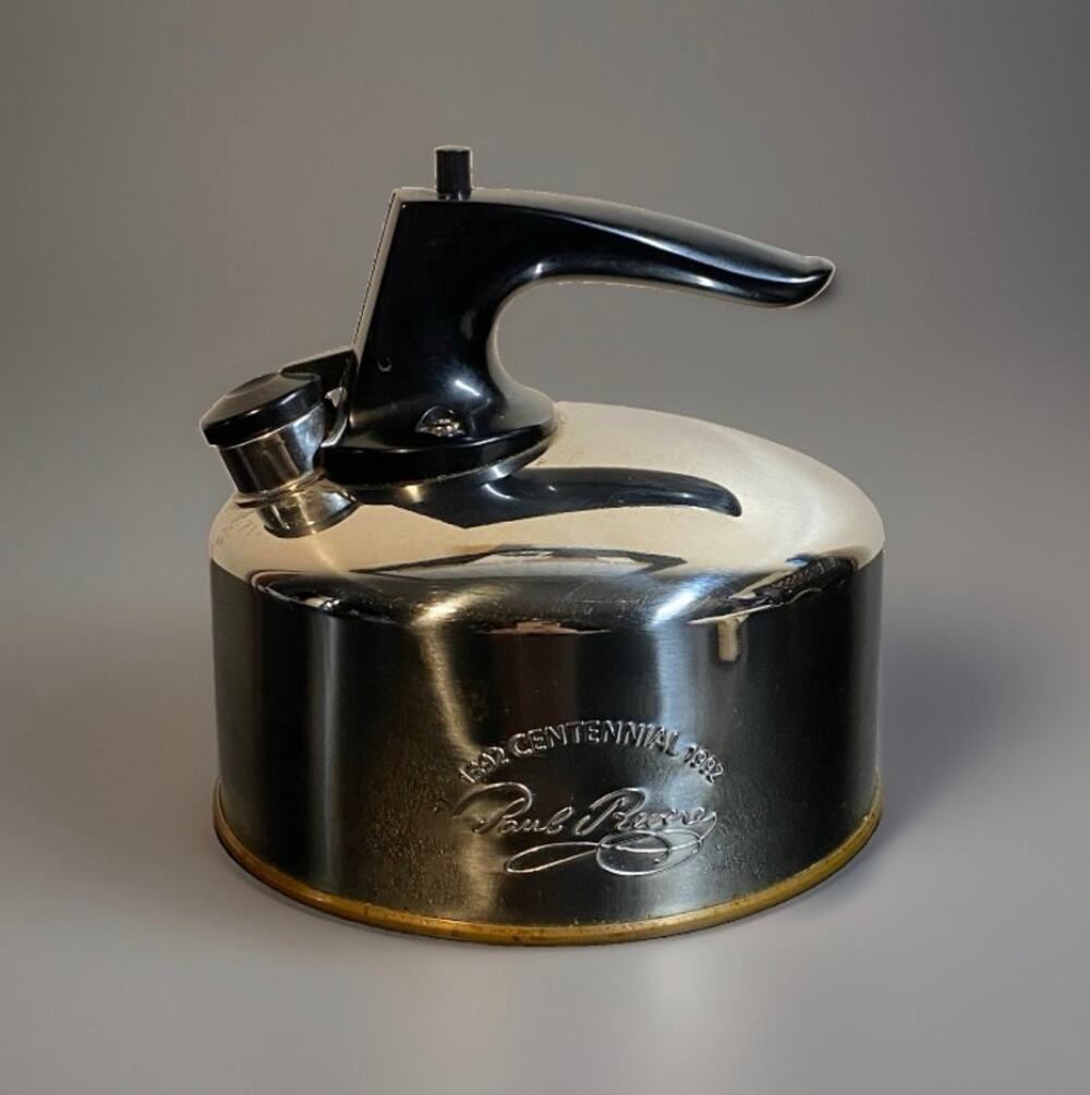 Rare 1992 Centennial Paul Revere Ware Copper Bottom Whistling Tea Kettle 1Qt Vtg